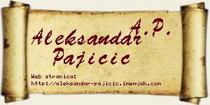 Aleksandar Pajičić vizit kartica